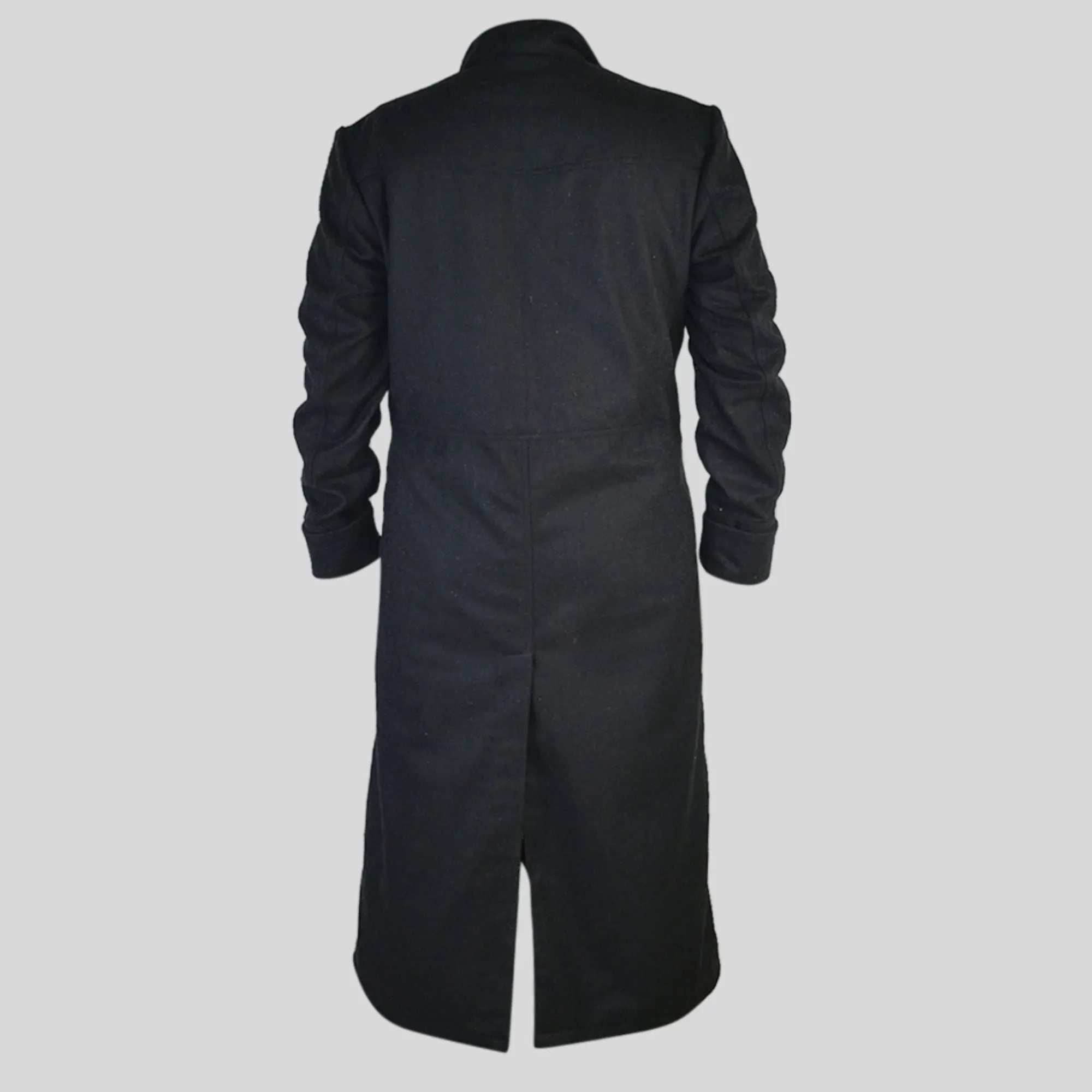 Mens Black Trendy Designers Woolen Long Coat