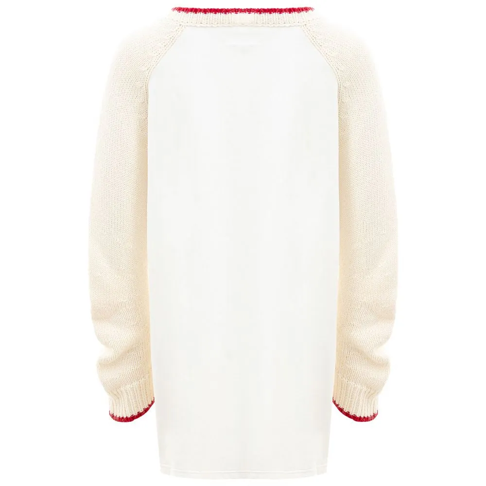 MM6 Maison Margiela Elegant White Cotton Sweater for Women