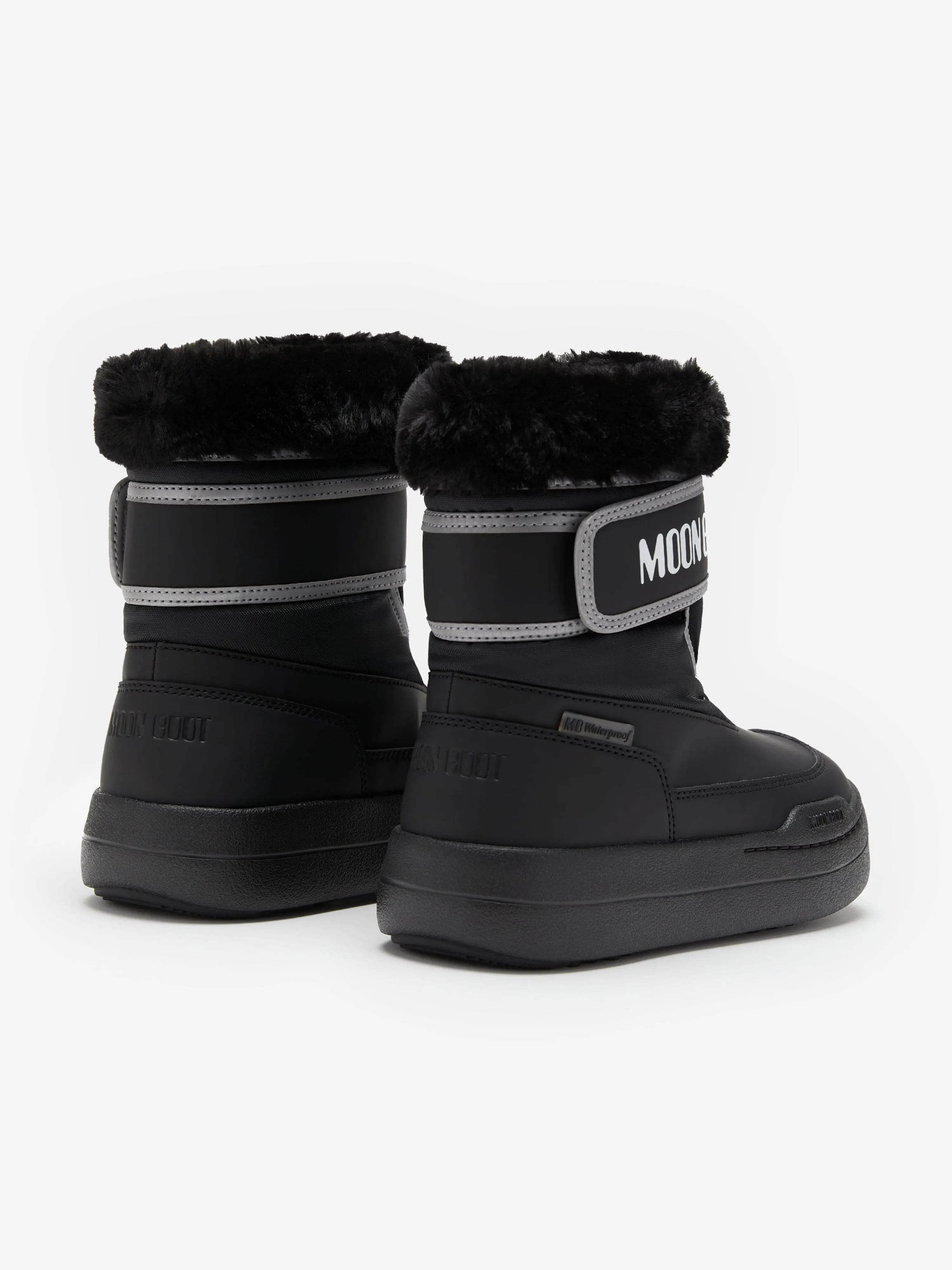 Moon Boot Kids JR Park Strap Boots in Black