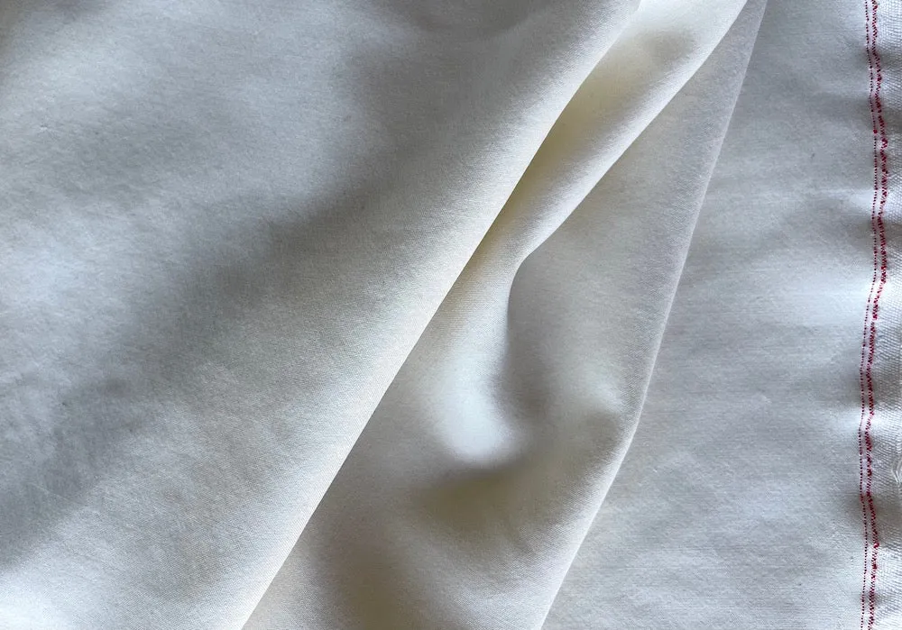 Natural Ivory Sueded Silk Broadcloth