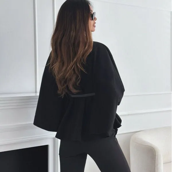 Nieve Batwing Sleeve Cloak with Belt