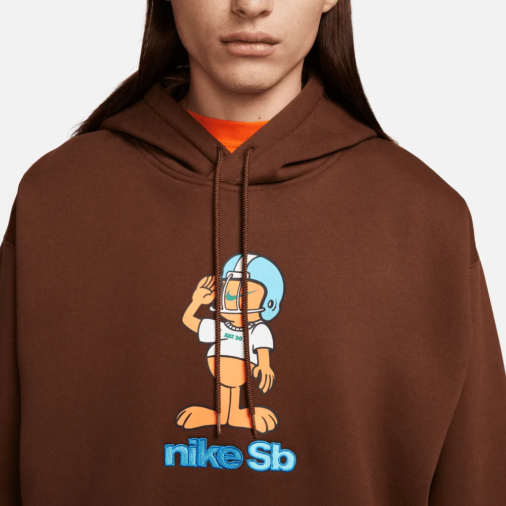 Nike SB Fleece Skate Pullover Hoodie Brown