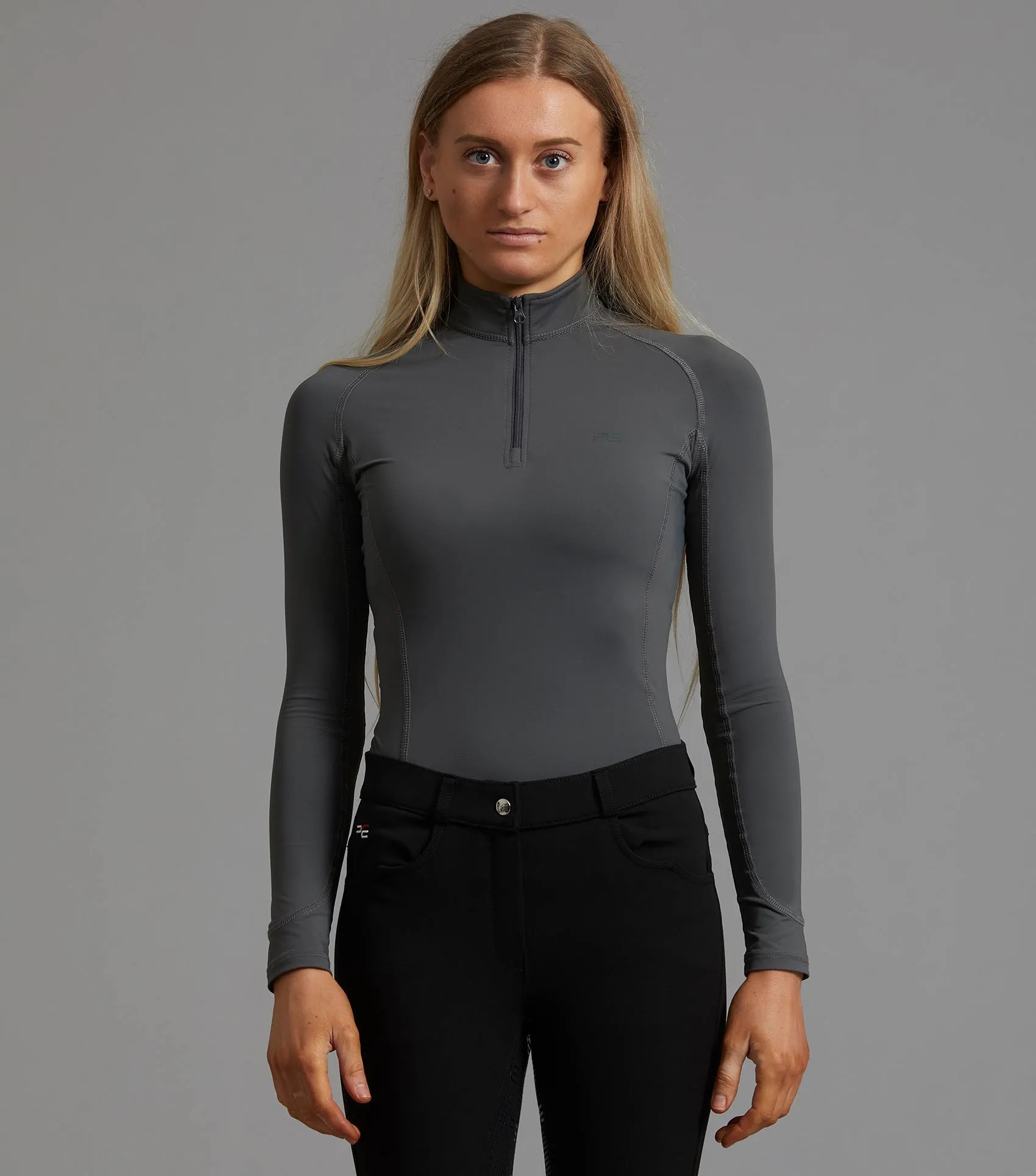 Ombretta Ladies Technical Riding Top Anthracite Grey