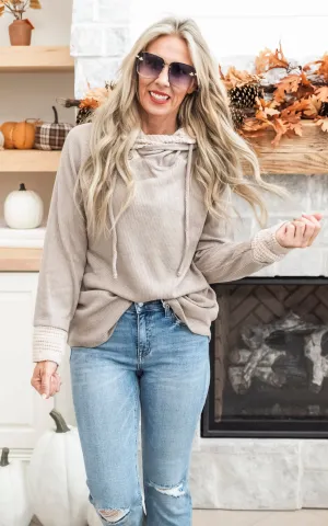 Perfectly Fabulous Long Sleeve Knit Hoodie Top - Final Sale