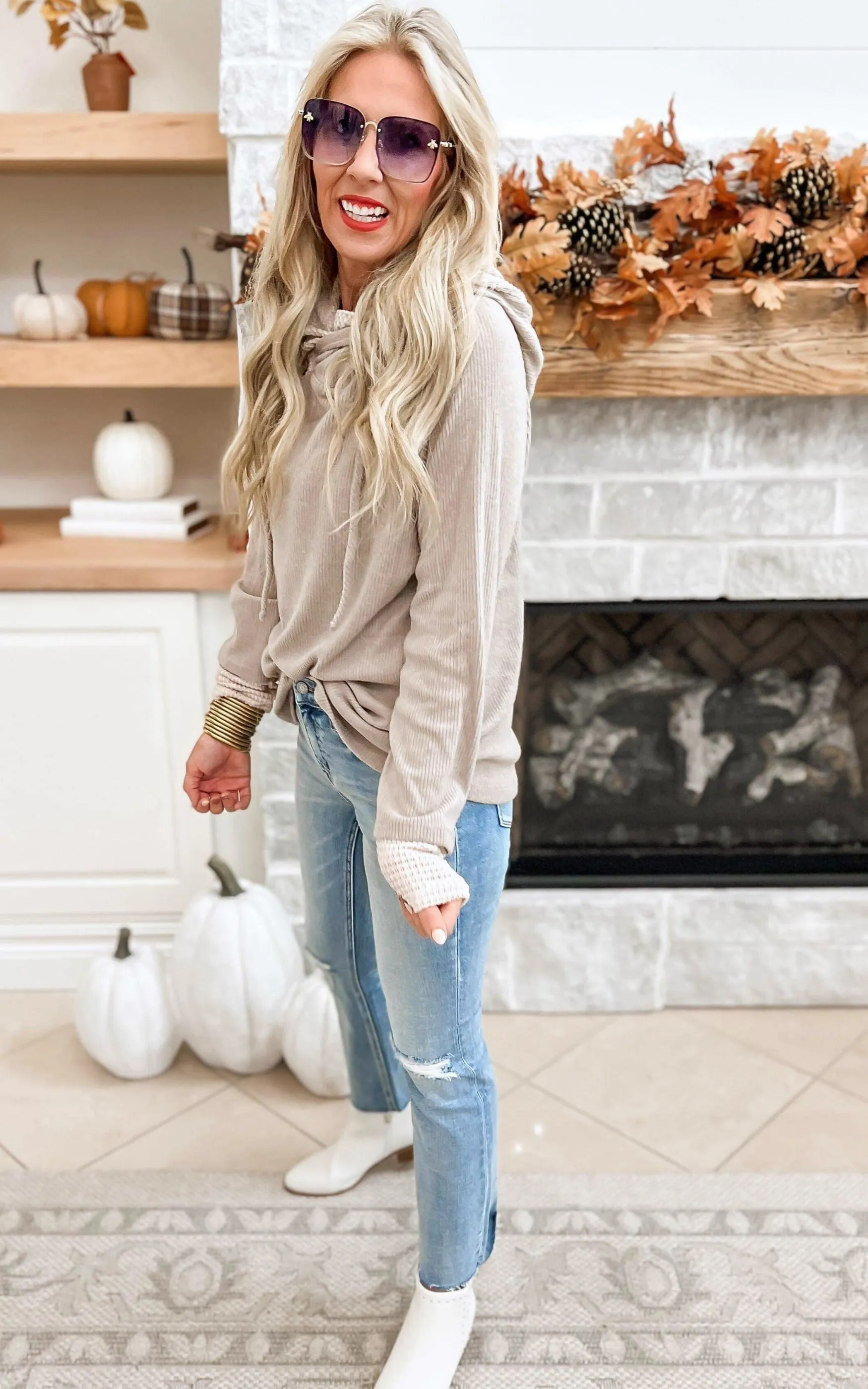 Perfectly Fabulous Long Sleeve Knit Hoodie Top - Final Sale