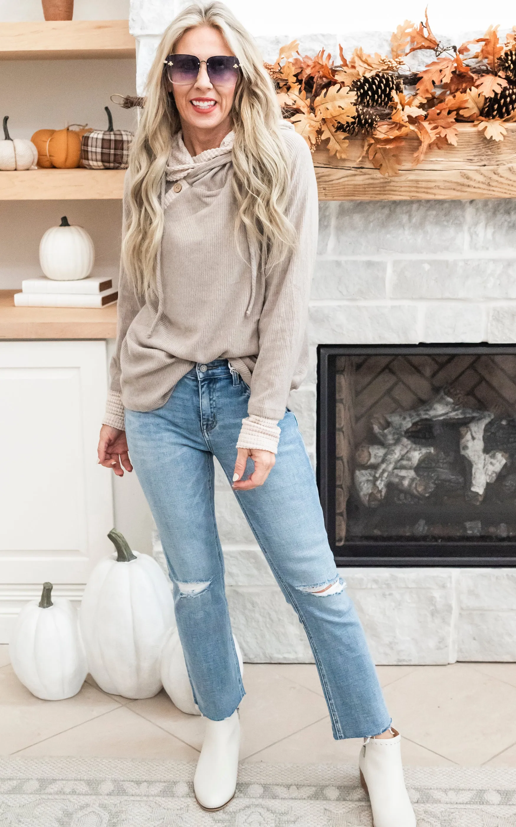 Perfectly Fabulous Long Sleeve Knit Hoodie Top - Final Sale