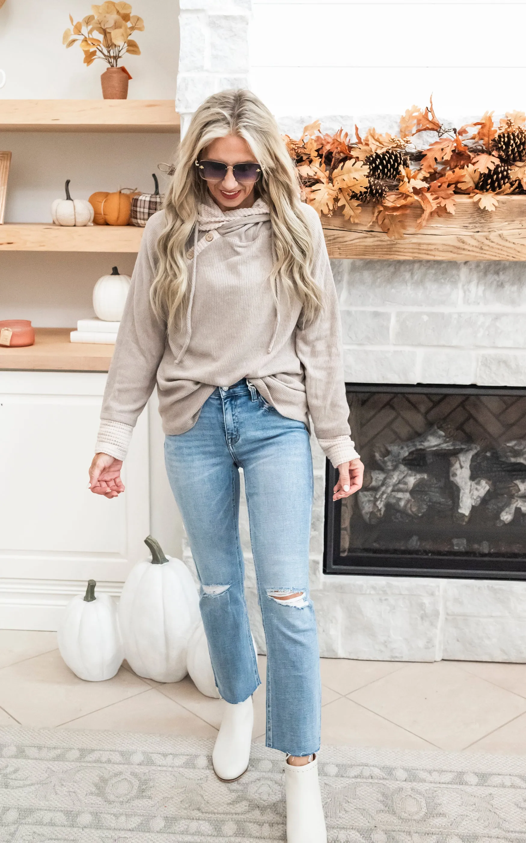 Perfectly Fabulous Long Sleeve Knit Hoodie Top - Final Sale