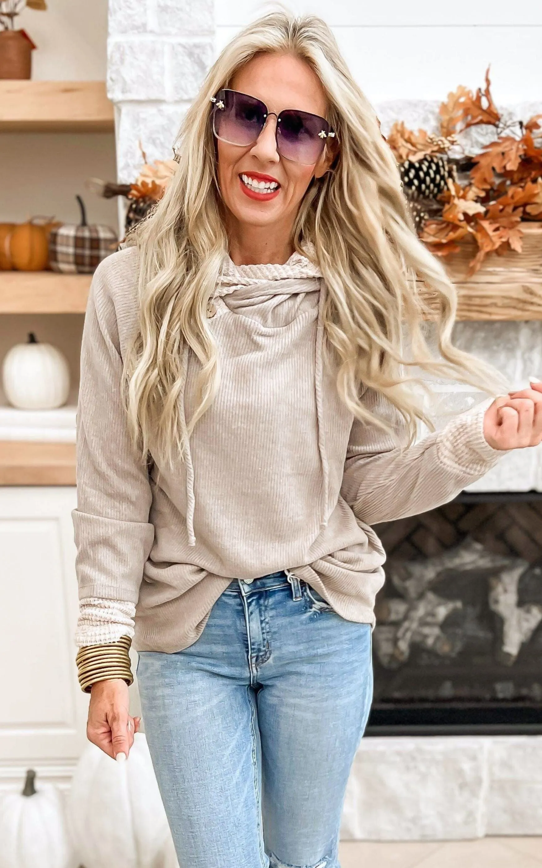 Perfectly Fabulous Long Sleeve Knit Hoodie Top - Final Sale