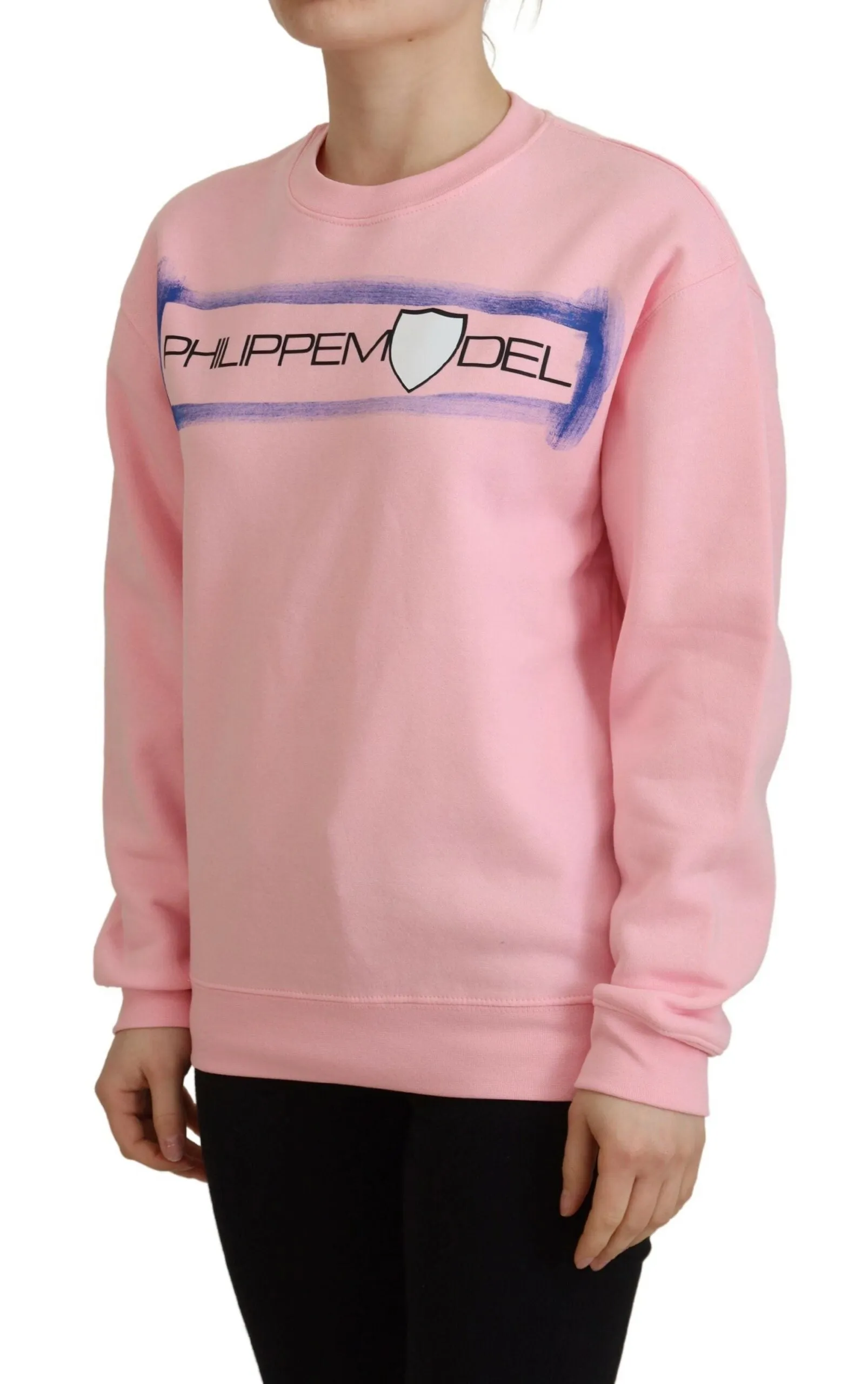 Philippe Model Elegant Pink Long Sleeve Pullover Sweater