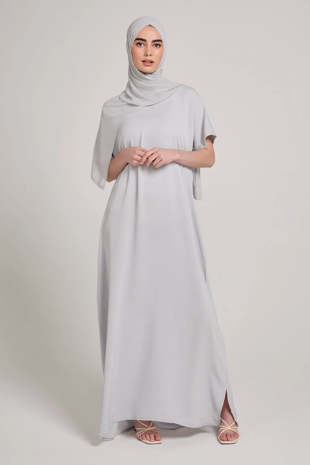 Premium Nidha Inner Slip Dress - Pearl Grey