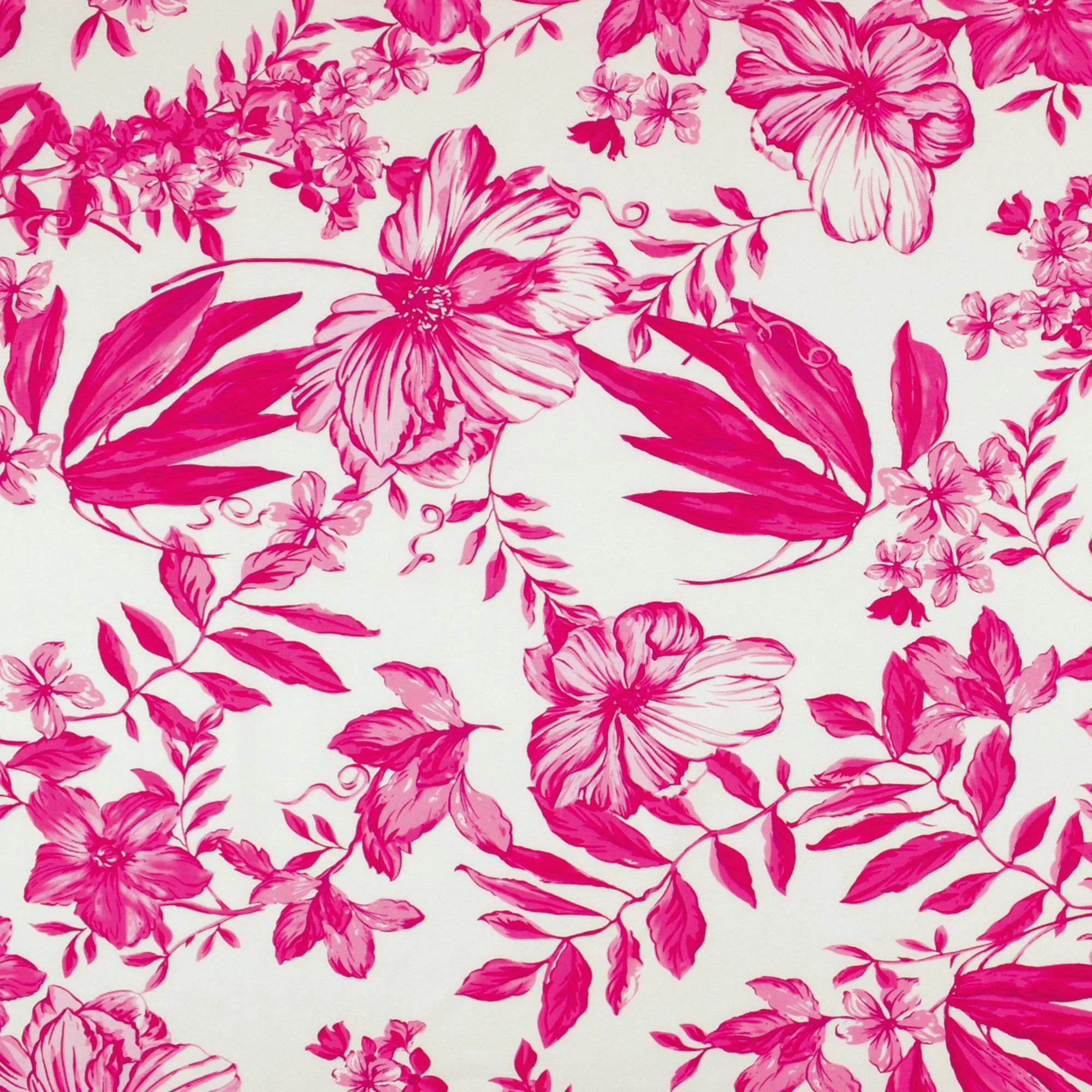 Printed Rayon & Linen - TOBAGO - 010 - Pink