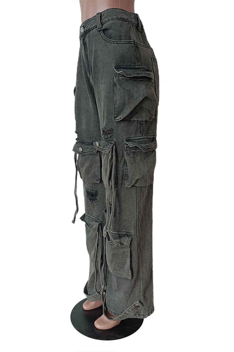 PS3503 Cargo Denim Jeans Pant