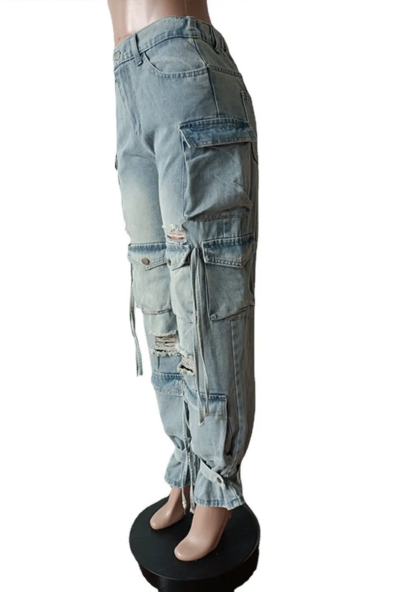 PS3503 Cargo Denim Jeans Pant