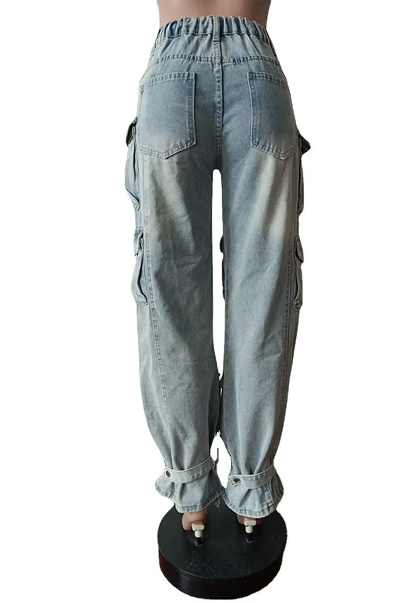 PS3503 Cargo Denim Jeans Pant