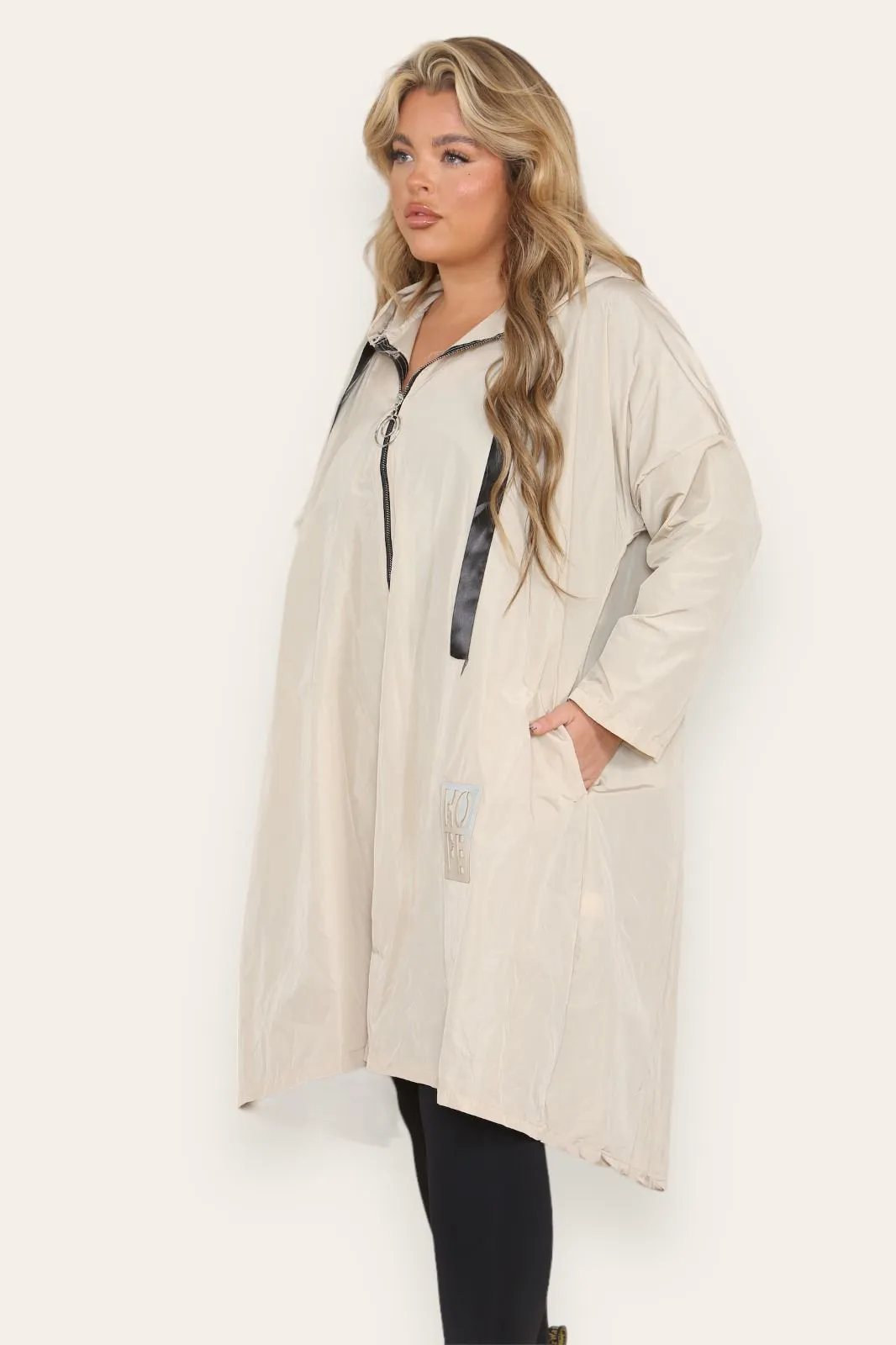 Rain Mac Oversized Hooded Coat