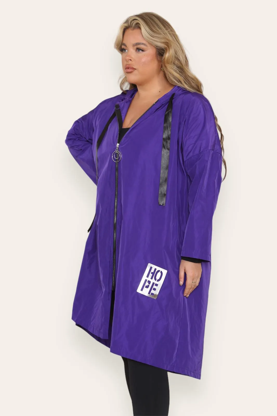 Rain Mac Oversized Hooded Coat