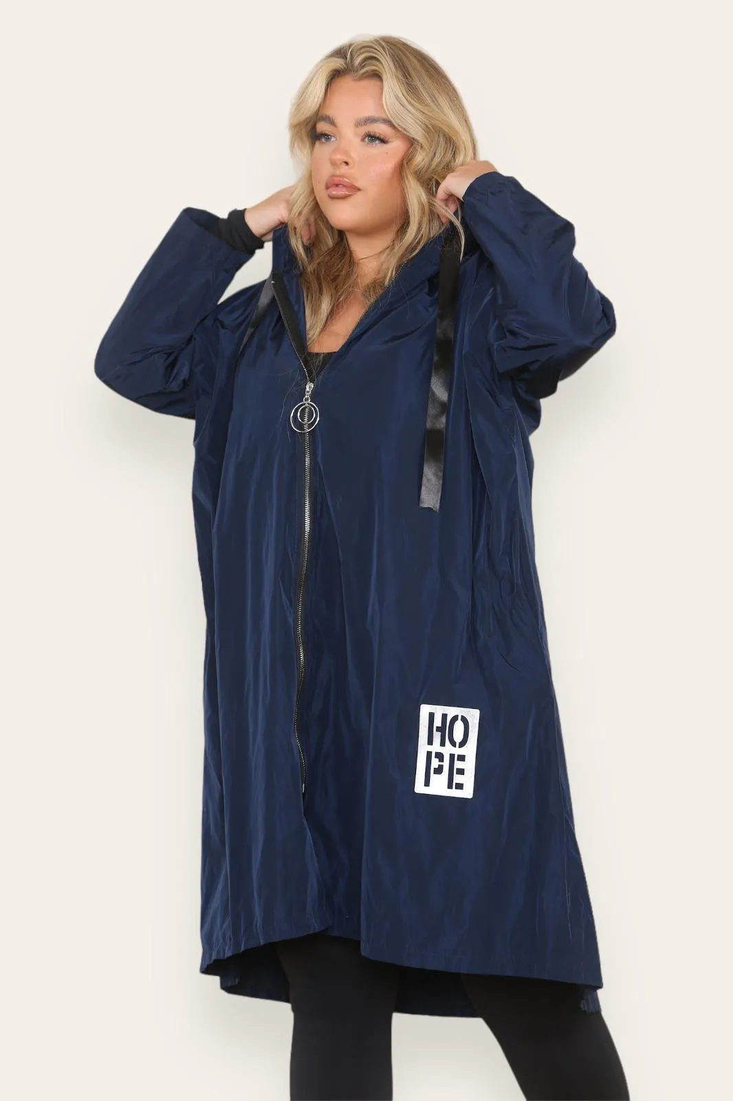 Rain Mac Oversized Hooded Coat