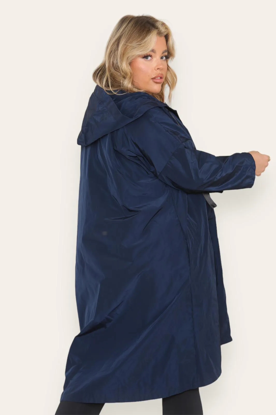 Rain Mac Oversized Hooded Coat