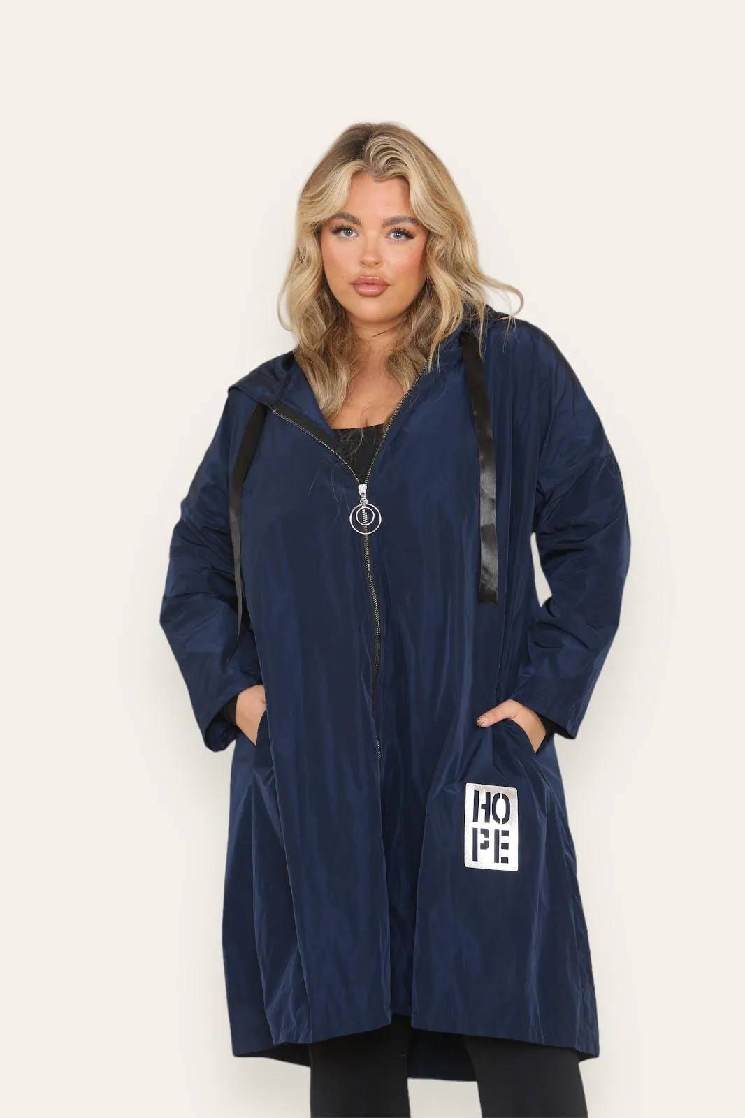 Rain Mac Oversized Hooded Coat