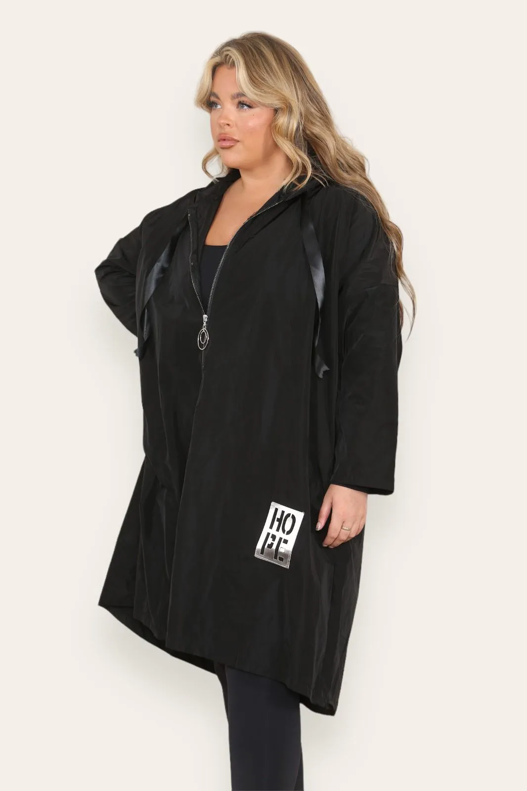 Rain Mac Oversized Hooded Coat