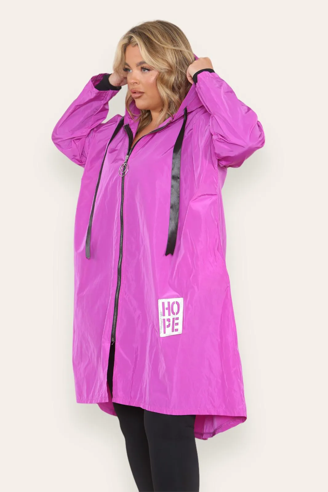 Rain Mac Oversized Hooded Coat