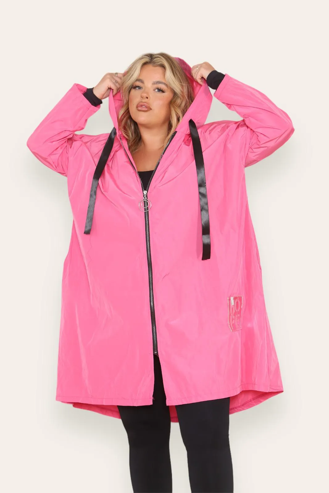 Rain Mac Oversized Hooded Coat