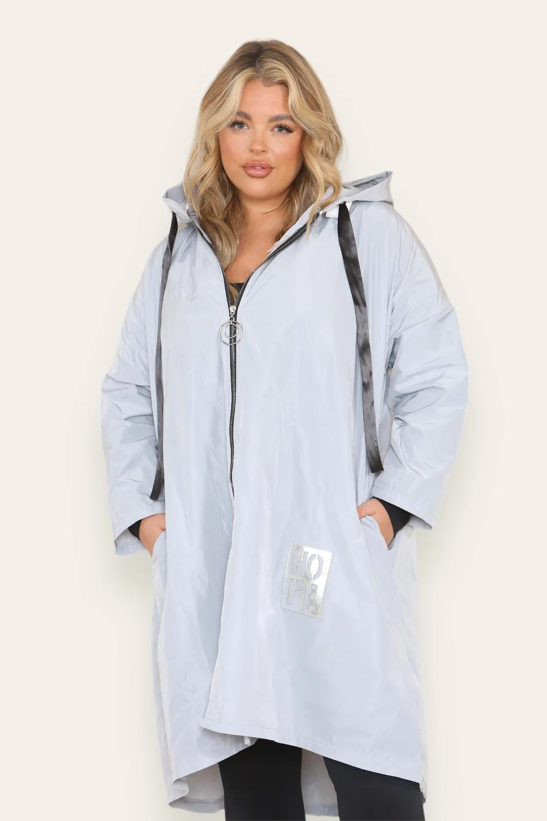 Rain Mac Oversized Hooded Coat