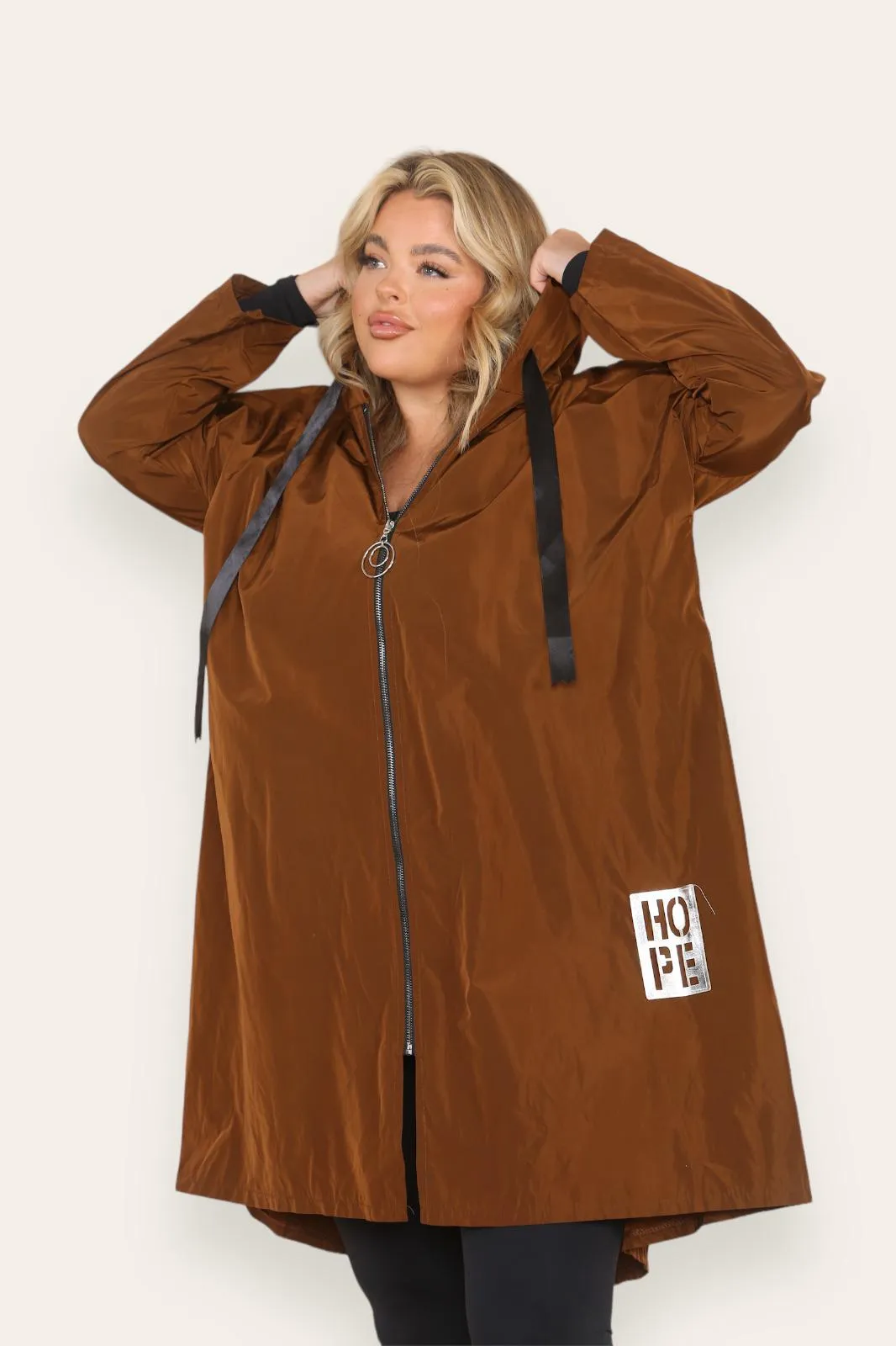 Rain Mac Oversized Hooded Coat