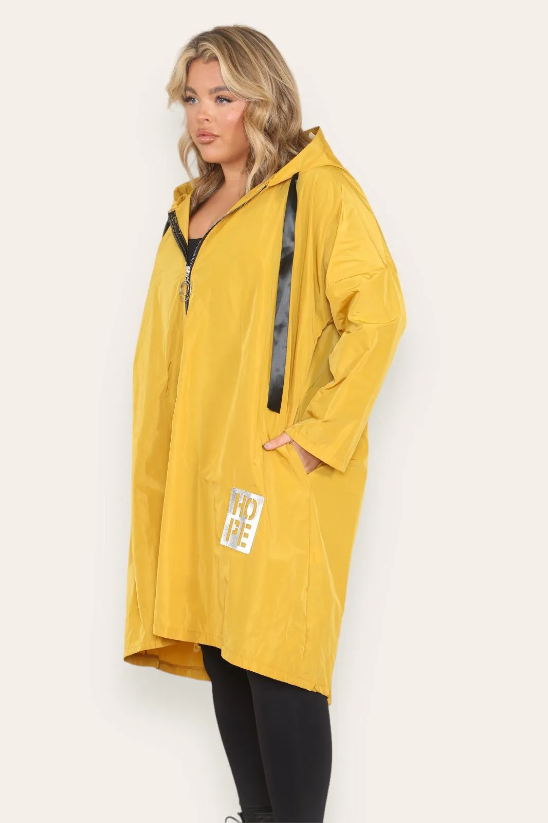 Rain Mac Oversized Hooded Coat