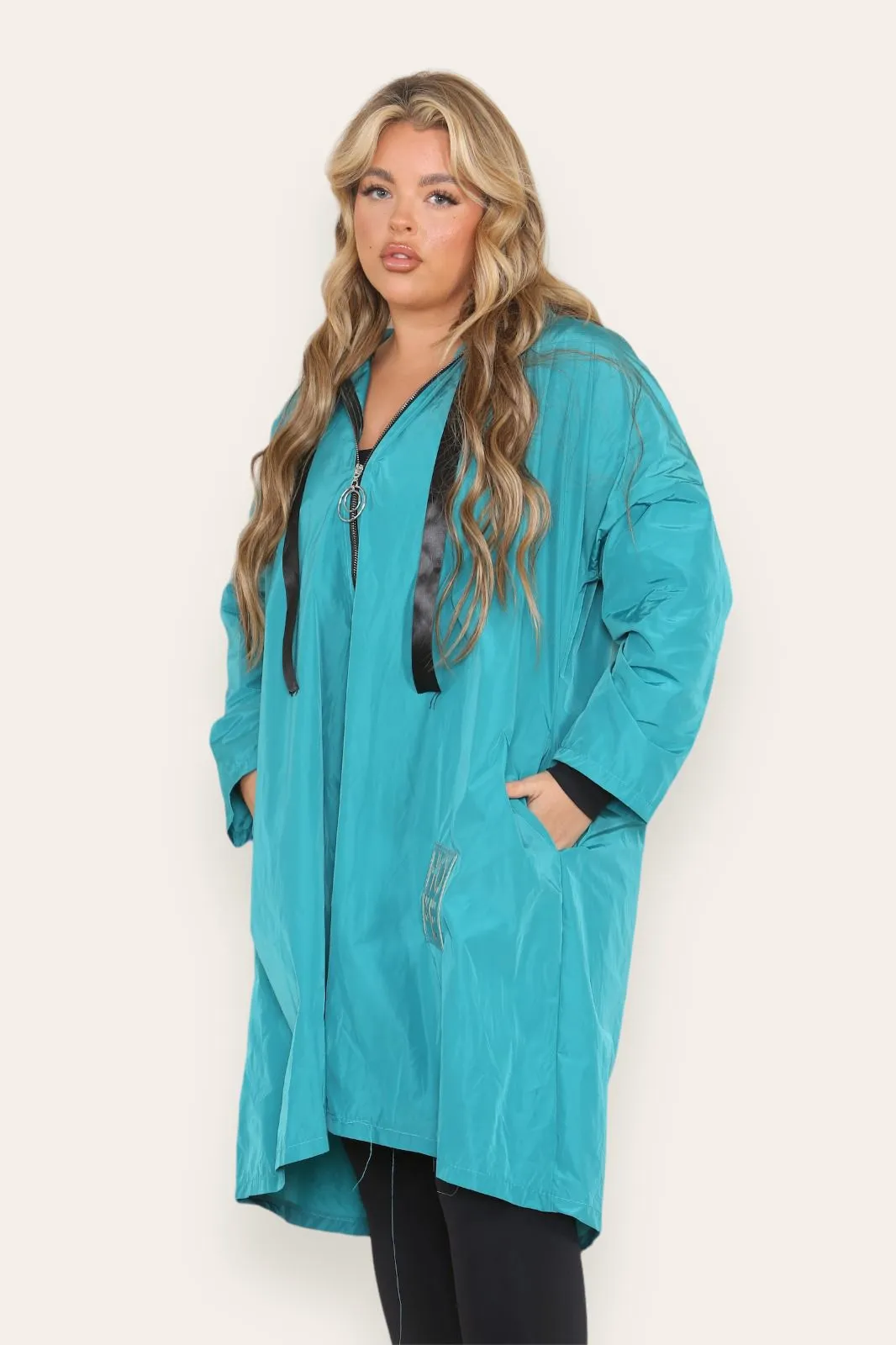 Rain Mac Oversized Hooded Coat