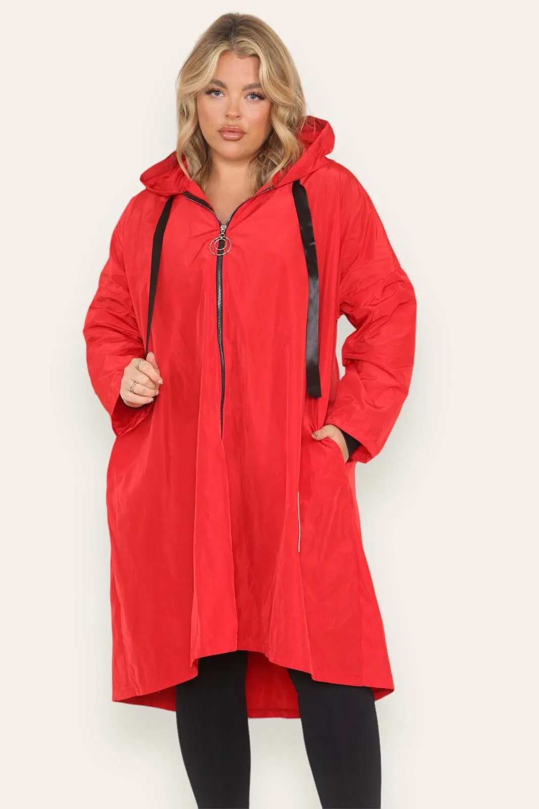 Rain Mac Oversized Hooded Coat