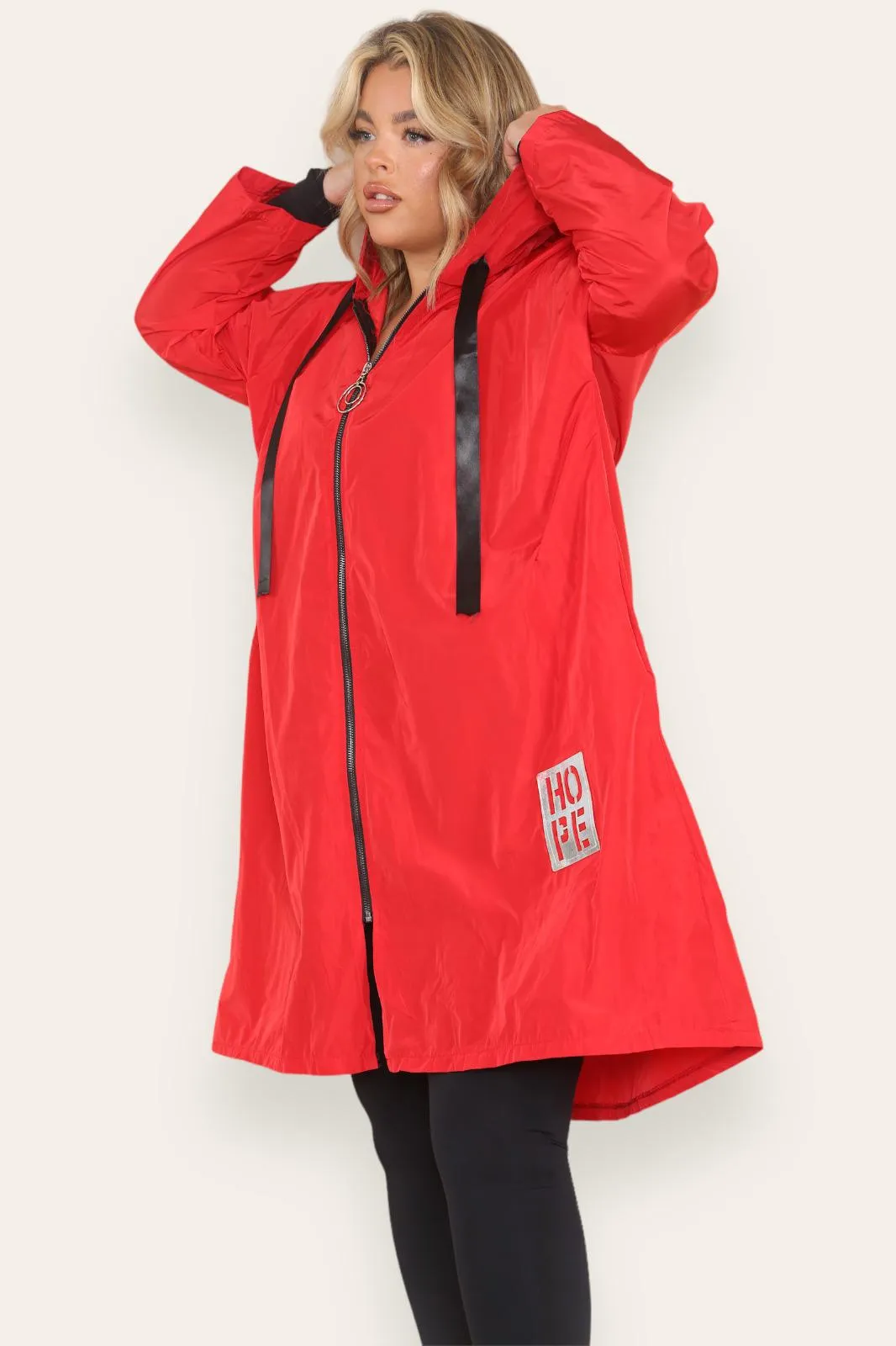 Rain Mac Oversized Hooded Coat