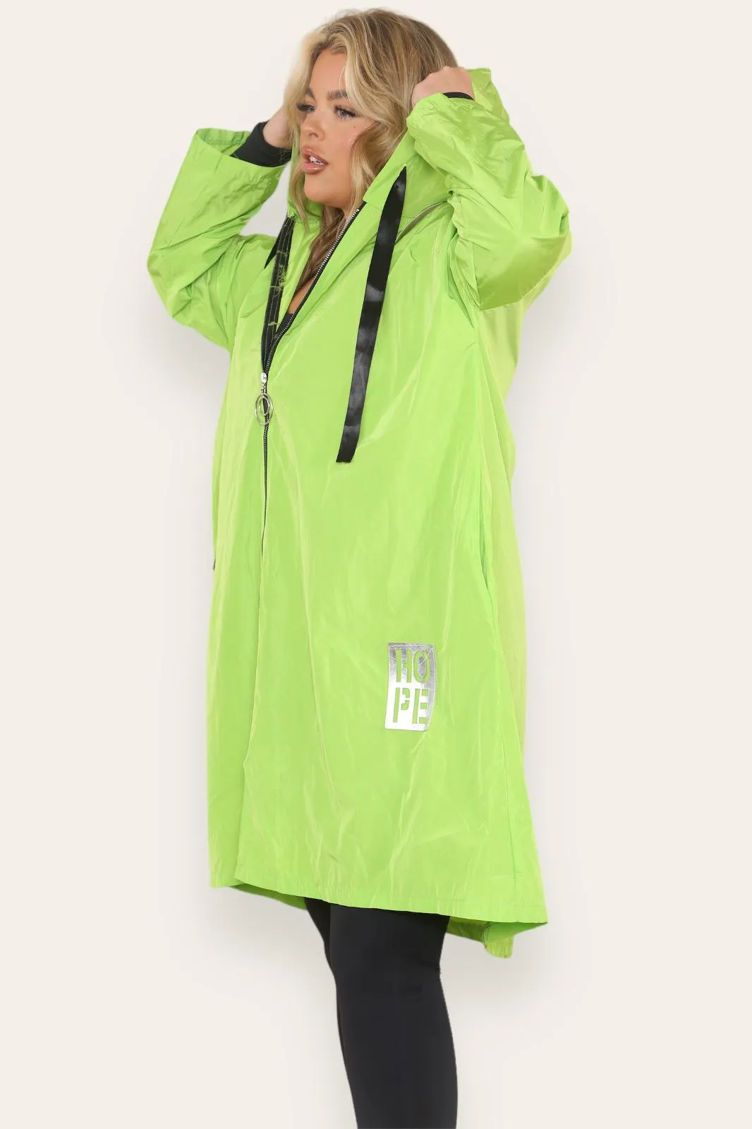 Rain Mac Oversized Hooded Coat