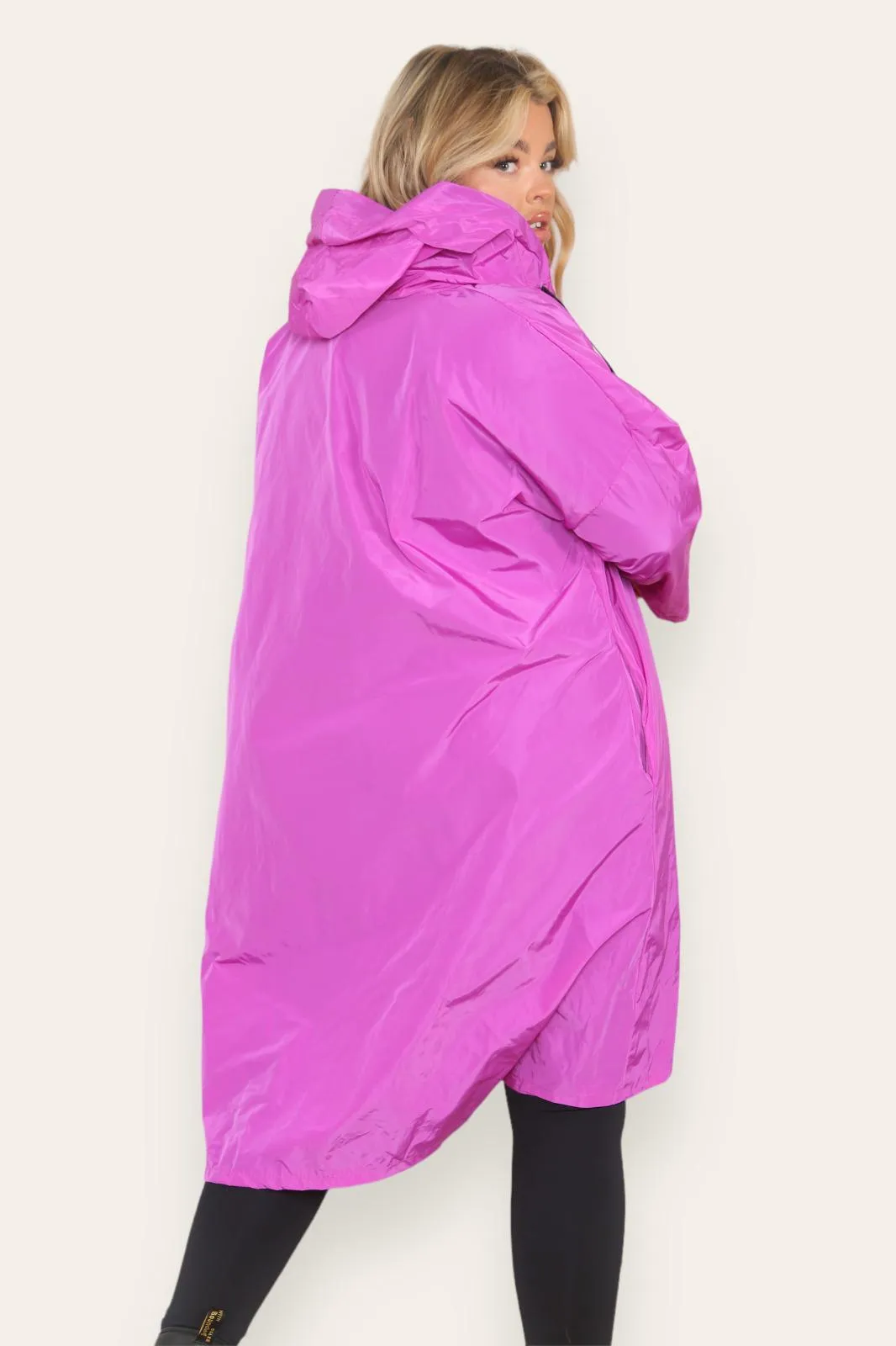 Rain Mac Oversized Hooded Coat