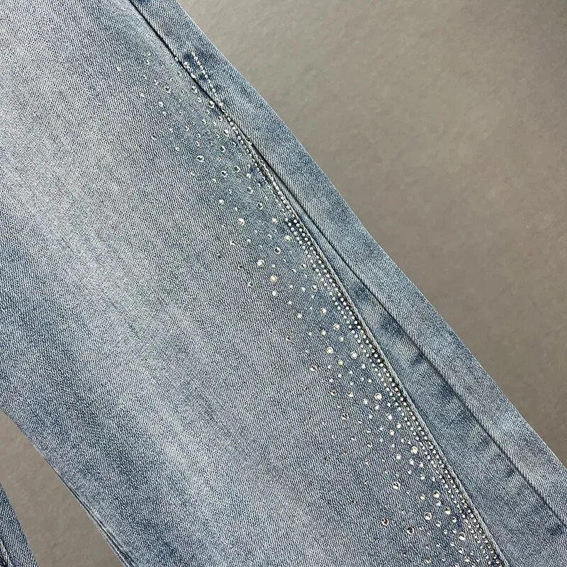 Rhinestones Oversize Y2k Jeans