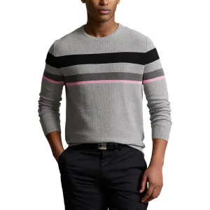 RLX Ralph Lauren Performance Striped Cotton-Blend Sweater - Andover Heather Multi