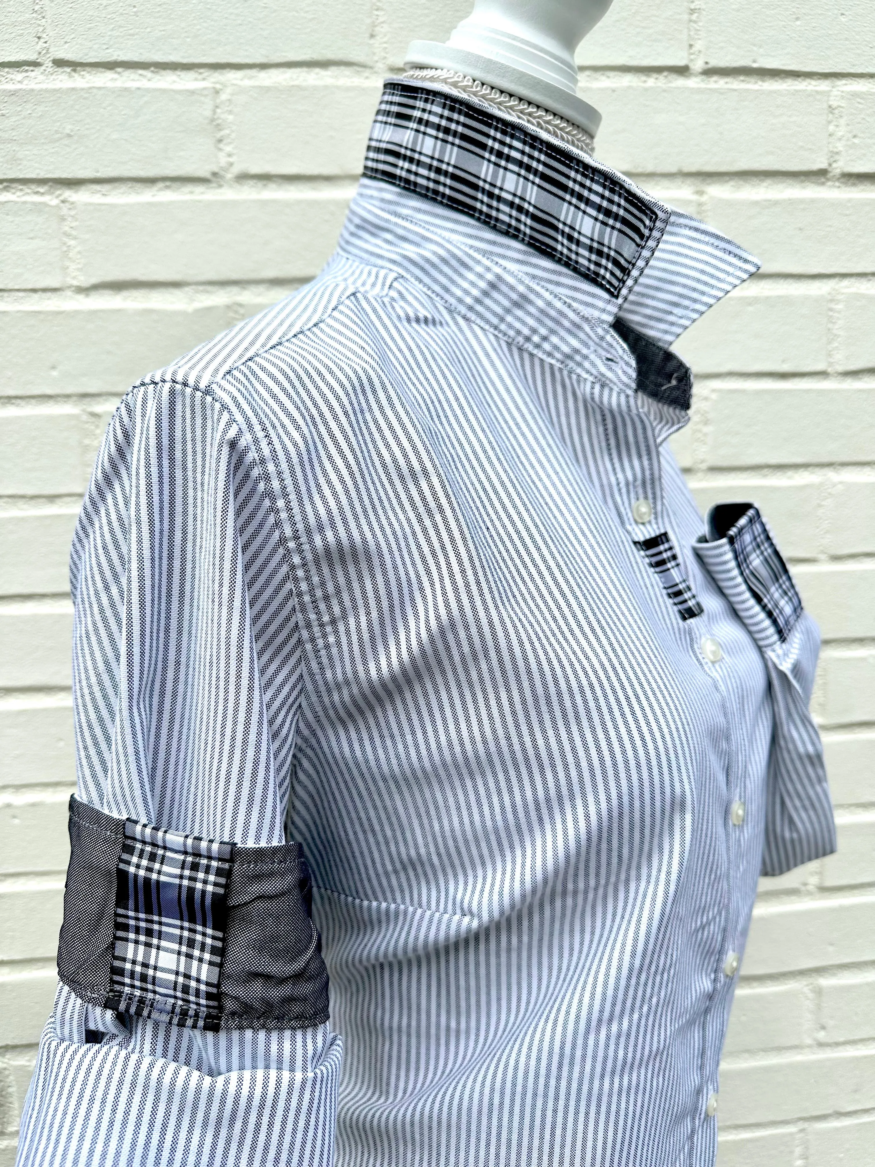 SALE - XS, M & L ONLY - Casie2 Banker Stripe Oxford Shirt (Casie2 17) *FINAL SALE*