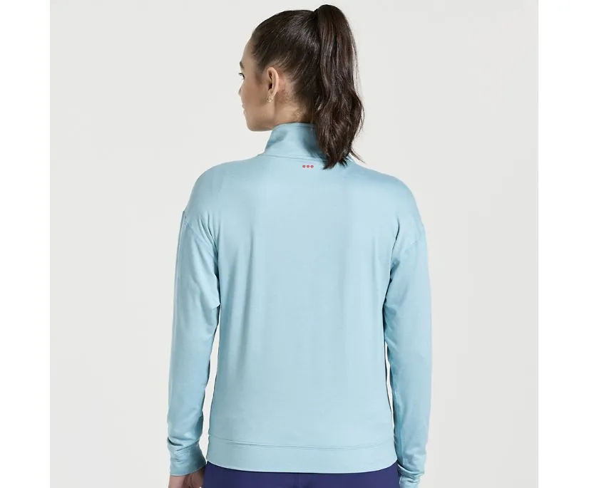 Saucony | Sunday 1/4 zip | Womens | Rainfall Heather