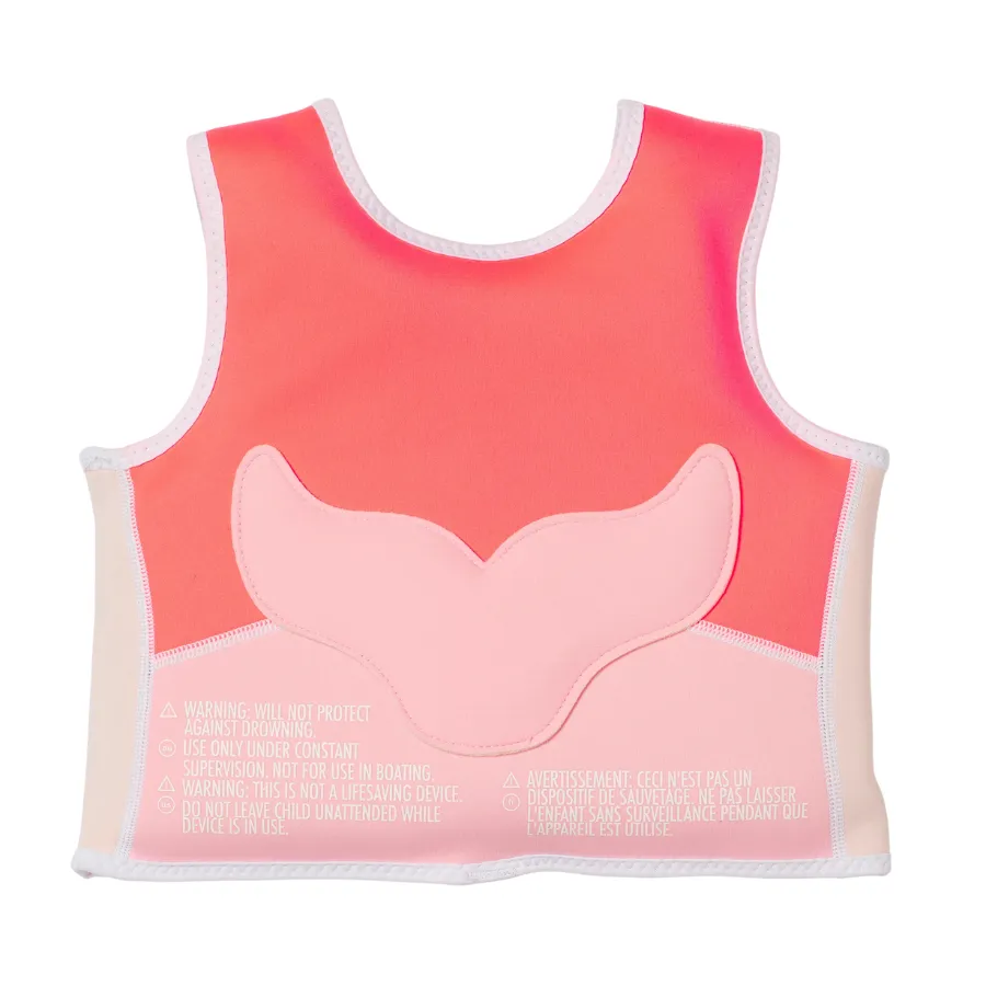 Sunnylife Melody The Mermaid Swim Vest 2-3 Neon Strawberry SCMSVSTM