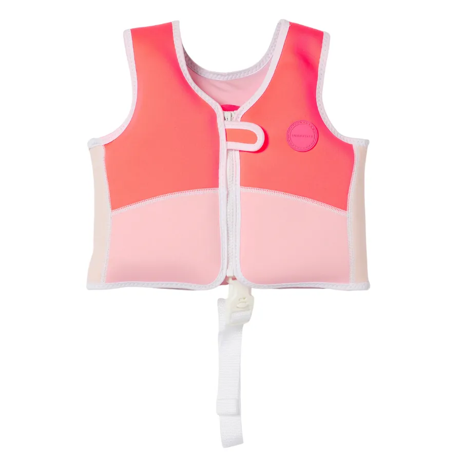 Sunnylife Melody The Mermaid Swim Vest 2-3 Neon Strawberry SCMSVSTM