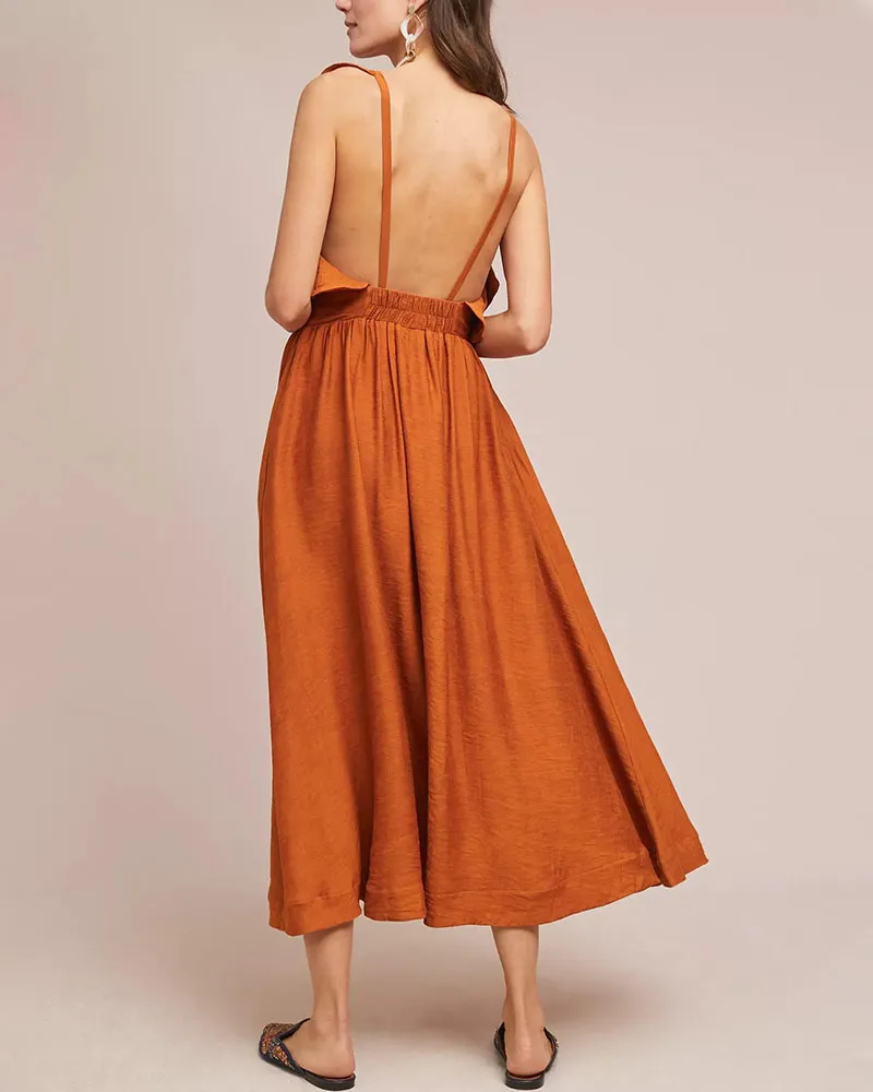 Sunset Backless Resort Dress