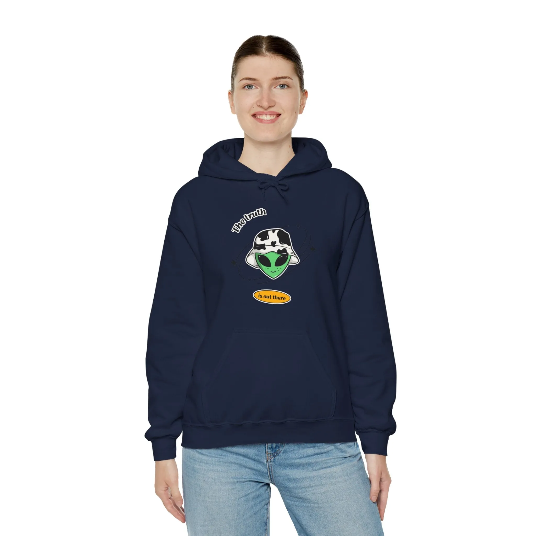 The Truth Is Out There Funny Cow Alien Hoodie