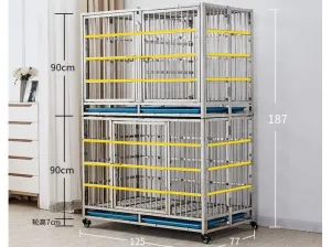 Two Layers Pet Cages 125x77x187cm