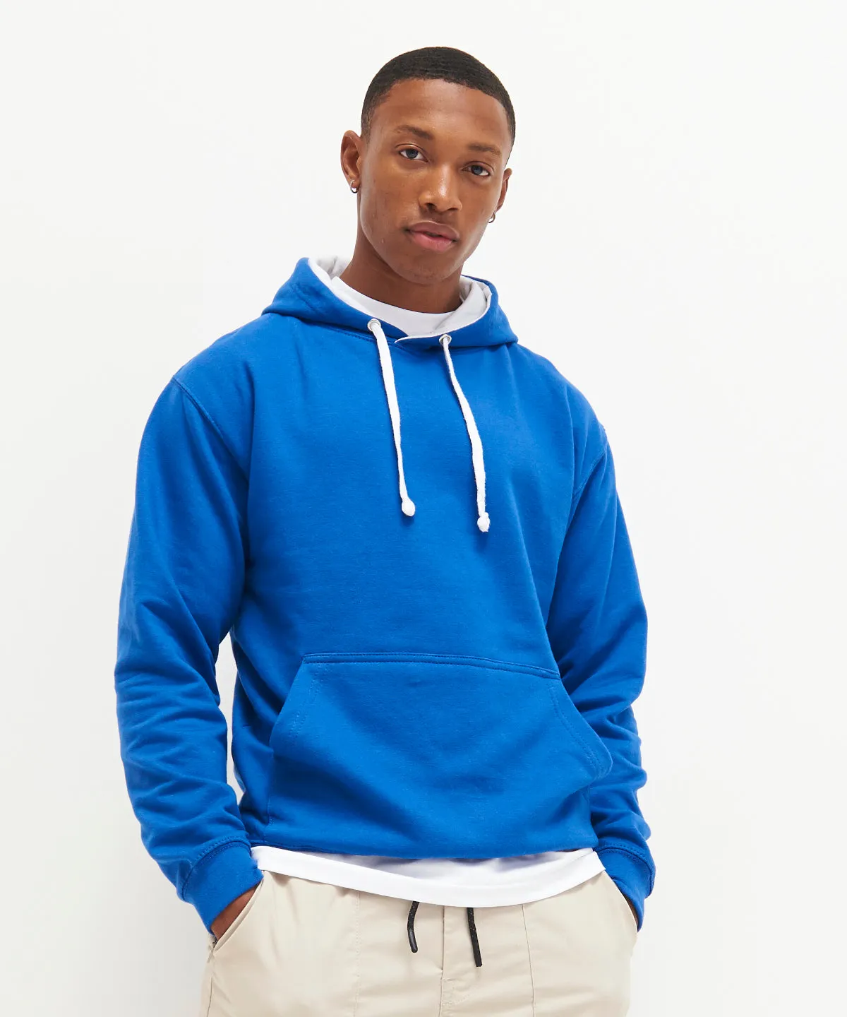 Varsity hoodie | Heather Grey/Sapphire Blue