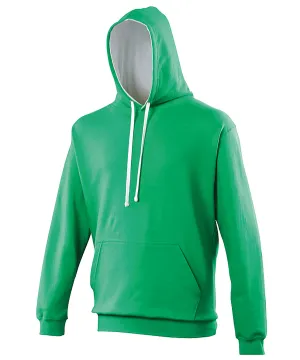 Varsity hoodie | Kelly Green/Arctic White