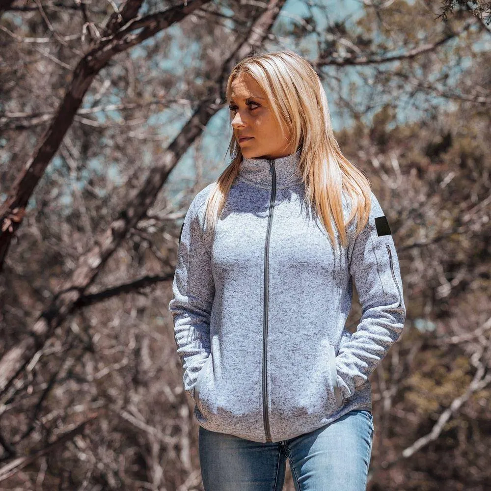 Women's Sweater Jacket - Heather Grey