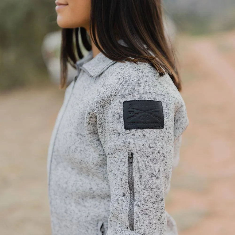 Women's Sweater Jacket - Heather Grey