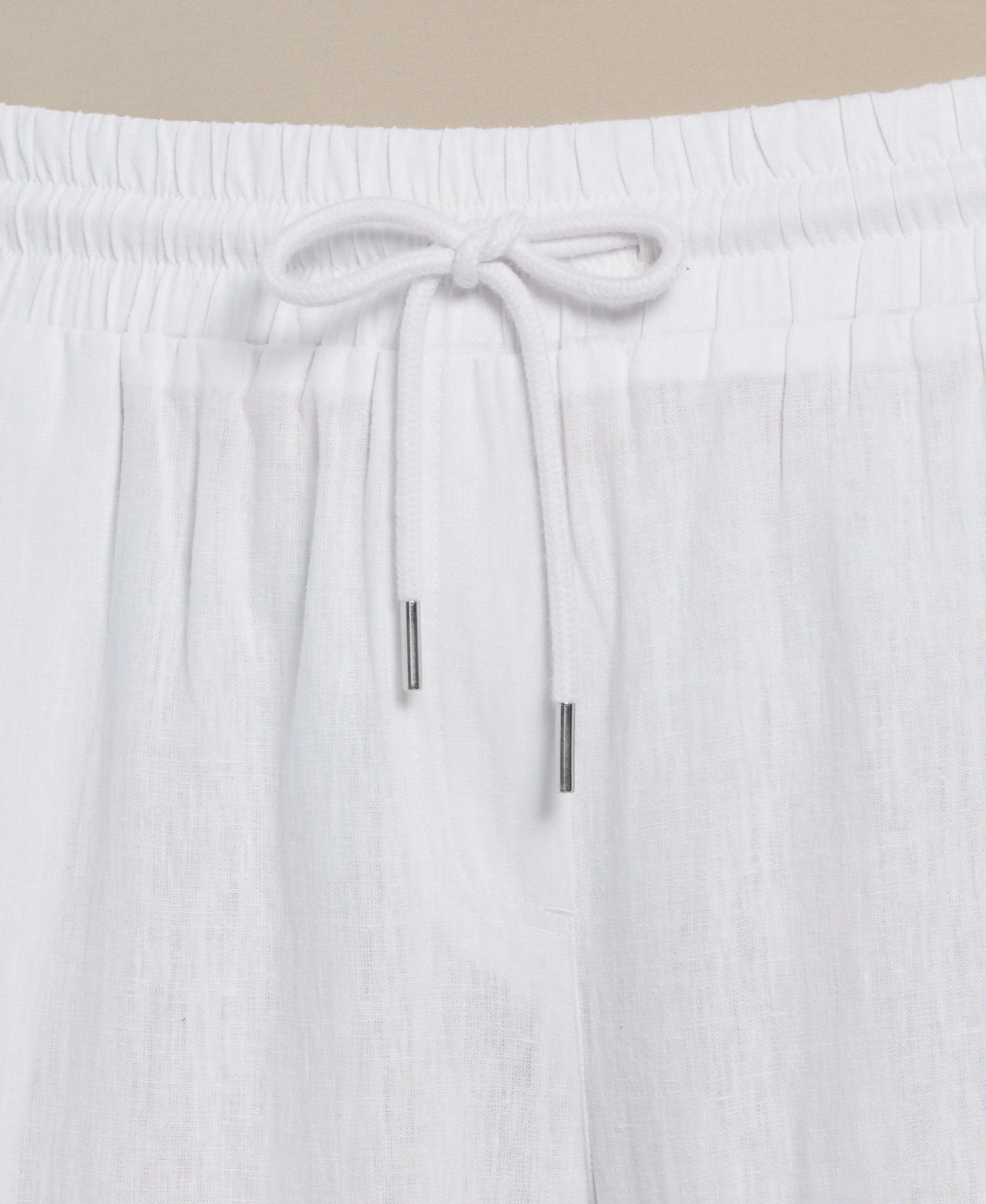 Women's Wide Leg Linen Blend Drawstring Pant