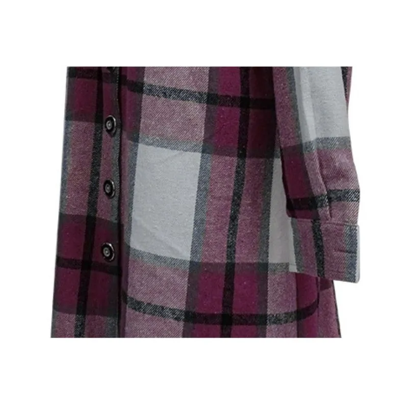 Woolen Plaid Long Shirts